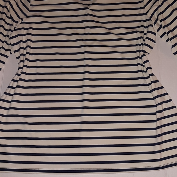NWT ☆Plus Size ☆Charter Club ☆Stripe Henley 3/4 Sleeve 0X Top☆$69.99 retail - Picture 7 of 14
